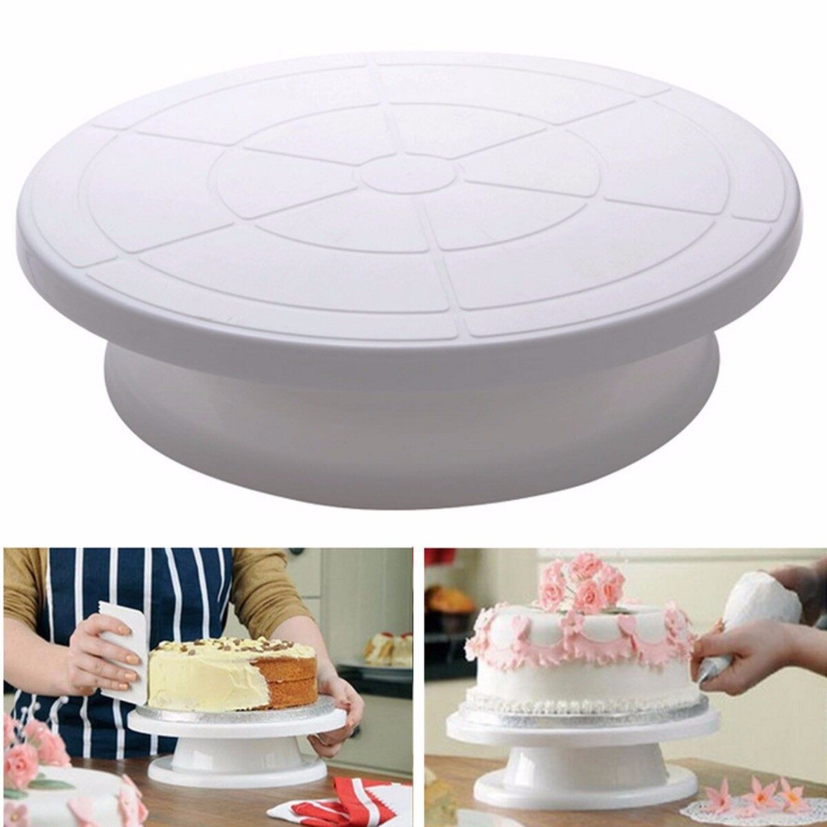 27cm Cake Making Turntable Rotating Decorating Platform Stan NEW