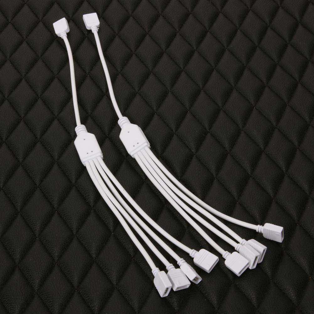 2pcs 4 Pin RGB controller 1 to 4 Splitter Cable Light Strip Connectors - intl