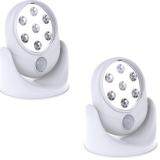 2 chiếc Cảm Ứng Tự Động Đèn Ánh Sáng Thiên Thần 360 Độ Xoay Mini LED Cảm Ứng # 7CW