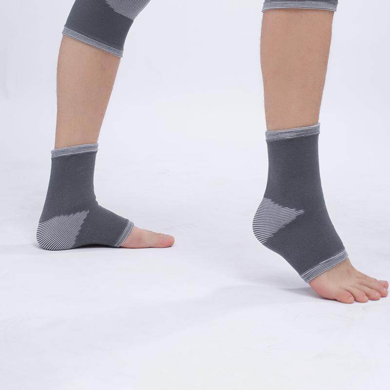 2pcs Basketball Elastic Ankle Support Protector Volleyball Soccer Breathable Ankle Brace Support Foot Protection - grey(Size XXL)