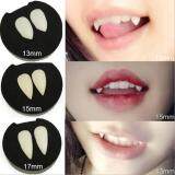 2Pcs Bloodcurdling Vampire Werewolves Fangs Fake Dentures Teeth Costume Halloween 13mm