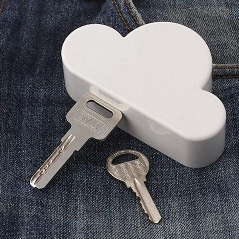 2pcs Creative Home Kits White Cloud Style Magnet Magnetic Key Hooks Hangers Holder - intl