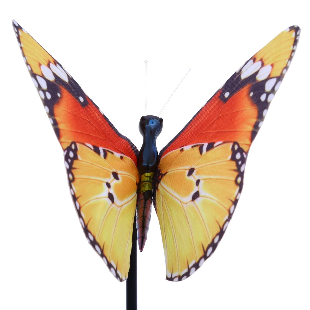 2pcs Solar Powered RGB LED Fiber Optic Butterfly Light Outdoor Color-changing Lawn Lamp - intl