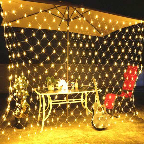 2PCS Warm White Christmas Wedding Xmas Party Outdoor Fairy String LED Light Mesh Net 3.2m Warm - intl