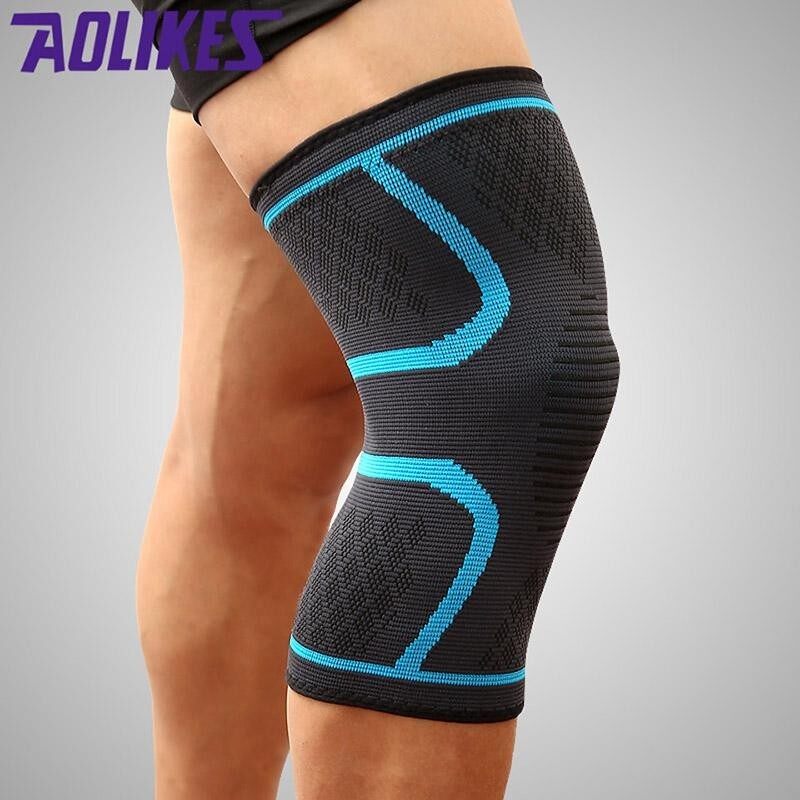 2PCS/Pair Fitness Running Cycling Knee Support Braces Elastic Nylon Sport Compression Knee Pad Sleeve for Basketball Volleyball XL(Suitable for leg circumference: 48-55cm)