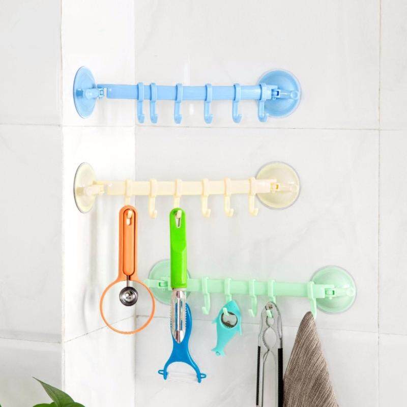 2PCS/SET Newest suction wall hanging Stand Hook Kitchen Bathroom Hanger Supper Power Vacuum Sucker suction Hooks Adjustable White