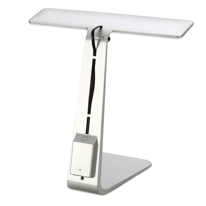 3 Modes Fashion Ultra-Thin LED Charging Desk Lamp Smart Touch Eyes Protective Folding Night Light Built in Battery Desk Lamp Soft Night Light for Bedroom(silver) - intl