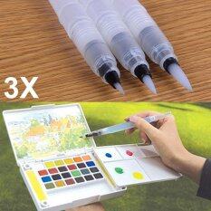 3 Pcs Refillable Ink Color Pen Water Brush Pen Office Stationery Refillable Ink Color Pen Water Brush Pen Office Stationery size:L