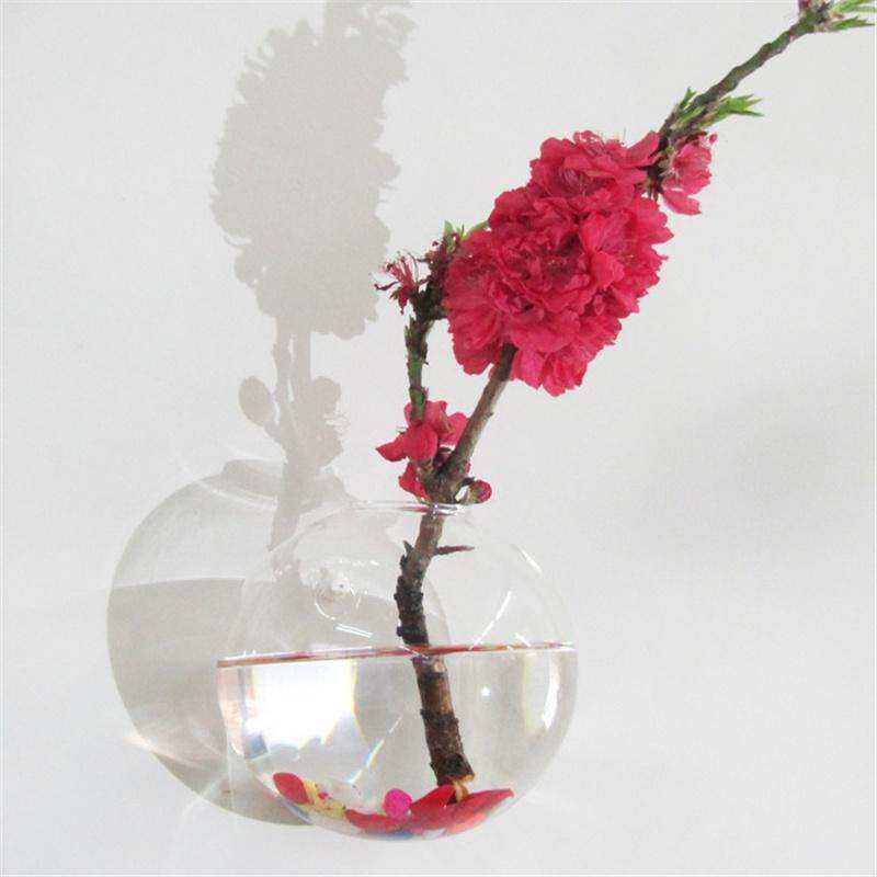 Catwalk 3 Pcs Semicircular Wall Hanging Glass Vase Hydroponic Terrarium Fish Tank Plant Flower Vases