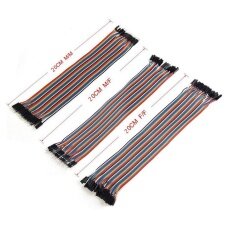 3X40 PCS 20 Cm 2.54 Mm MALE Ke Female Kawat Dupleks Jumper untuk Papan Roti Arduino
