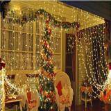 300LED Window Curtain Icicle Lights String Fairy Light Wedding Party Home Garden # Warm light