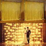 300LED Window Curtain Icicle Lights String Fairy Light Wedding Party Home Garden # Warm light