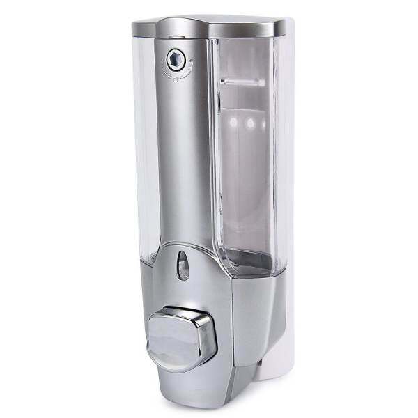 350ml Wall Mount Shower Bath Soap Shampoo Dispenser with a Lock for Bathroom Washroom