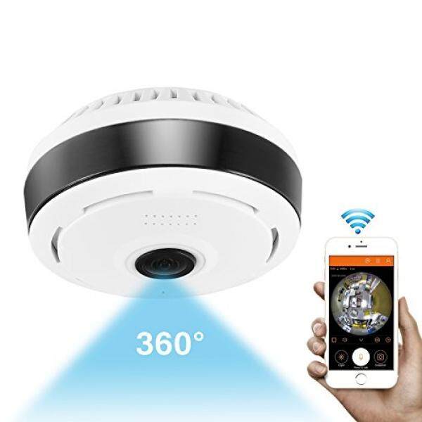 360 Derajat Kamera Panorama Wifi Kamera IP Dalam Ruangan Nirkabel Fisheye Pemantau Bayi dengan Modus Malam 2-Way Audio untuk Anak-anak dan Hewan Peliharaan Kamera Keamanan Rumah Sistem dengan IOS/Android Aplikasi untuk Daerah Besar Monitoring-Intl