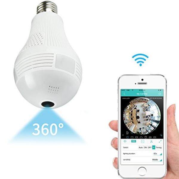 360 Derajat Panorama Kamera WIFI IP Bohlam Kamera 960 P Fisheye Lensa Rumah Keamanan Kamera Sistem Nirkabel Kamera untuk Anak-anak & Hewan Peliharaan Monitor dengan IOS/Android App Pemasangan untuk Daerah Besar Pemantauan-Internasional