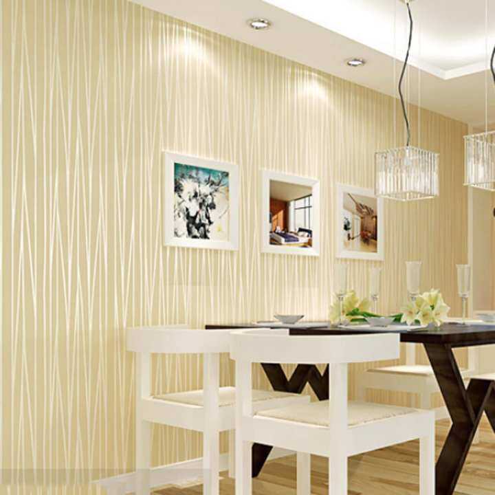 360DSC 5M Nonwovens Self-adhesion Wallpaper 3D Embossed Pattern Stickers Decal Wall Paper Roll - Beige