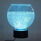 3D Fish Tank LED Night Light 7 Colors Changing Touch Switch Table Lamp Xmas Gift