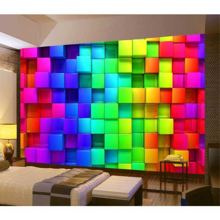 3D Photo Wallpaper Wall Mural Modern Abstract Geometric Art Indoor Coloful Giant
