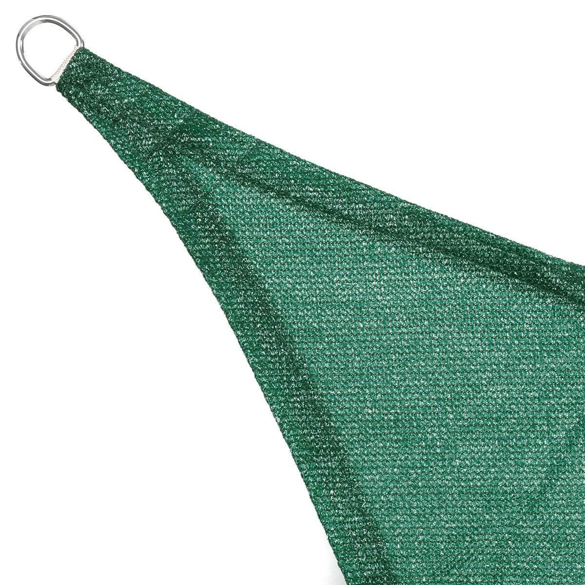 3mx3m Triangle Sun Shade Sail Fabric Patio Outdoor Canopy Garden Cover Suncreen Dark Green - intl