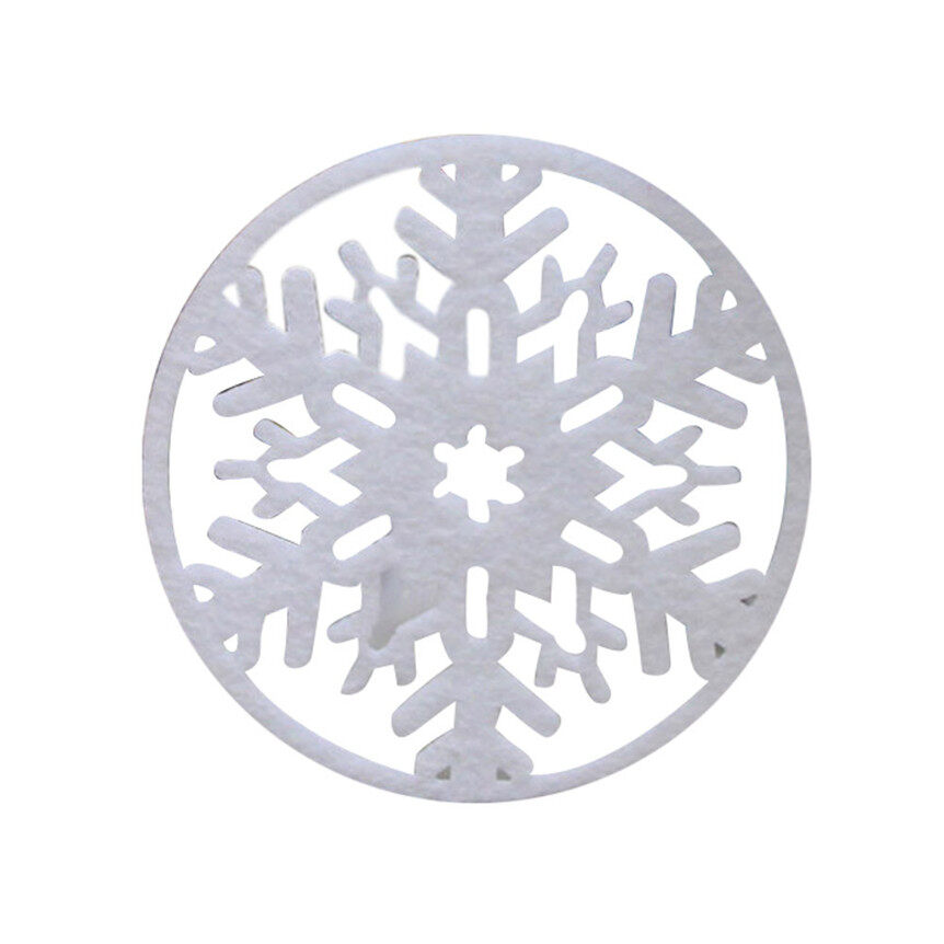 3pcs Christmas Coffee Table Water Snowflake Coaster Drinks Insulation mat Pad Coaster Doily - intl