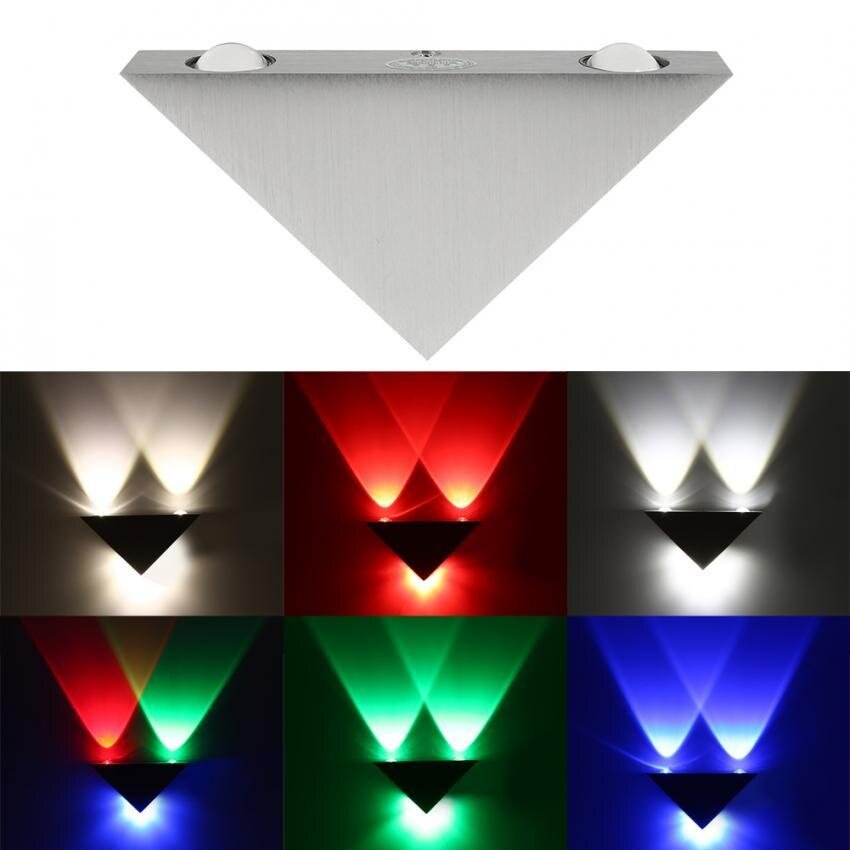 3W LED Aluminum Triangle Wall Lamp Modern Home Light Decor Lamps (Warm White) - intl