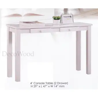 4 Feetfull Solid Wood Console Table Side Long Dining Display White Colour L1190mm X W355mm H740mm Pre Order 1 Week