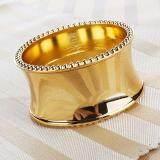 4 Pcs Stainless Steel Napkin Rings for Dinners Parties Weddings Hotel Supplies Diameter 4.5 cm Gold