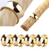 4 Pcs Stainless Steel Napkin Rings for Dinners Parties Weddings Hotel Supplies Diameter 4.5 cm Gold