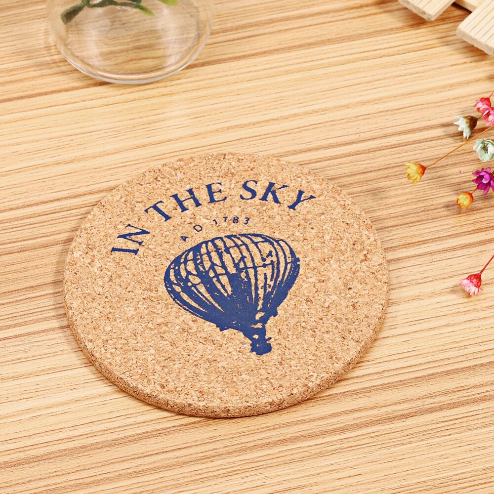 4 pcs/Set Cup Mat Retro Style Cork Drink Coaster Coffee Cup Tea Pad Placemat Table Decoration - intl