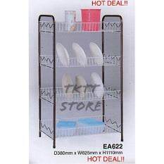 3v Home Kitchen Storage Accessories Price In Malaysia Best Tktt Ea622 4 Tiers Epoxy Dish Rack Drainer Storage Kitchen