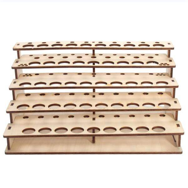 48 Pots Wooden Color Paint Bottle Storage Rack Stand Holder Organizer Model Tool - intl