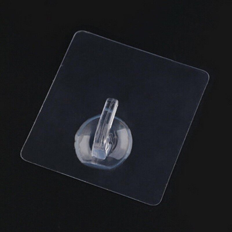 4pcs Bearing 2KG Transparent Seamless Adhesive Hook Strong Sticking Wall Hook Hanger