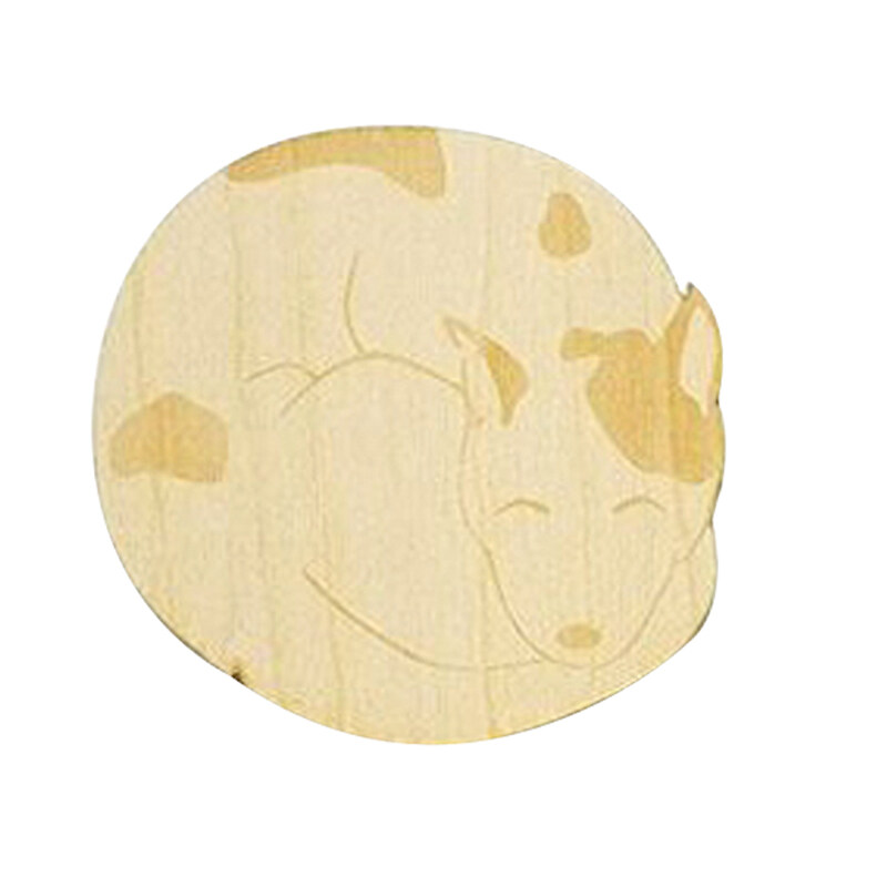 4pcs Cat Fox Dog Deer Caved Wooden Cup Coaster Heat Insulated Pad Placemat Tablemat Kitchen Accessories Table Mat Posavasos - intl