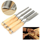 4Pcs Home Carving Set Wood Gouge Chisel Woodworking Tool Tools Handle Hand DIY