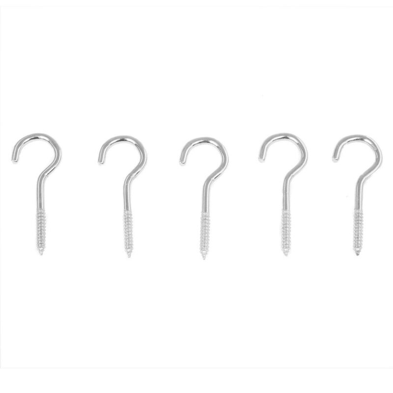 5 Pcs 3mm Thread Ceiling Screw Hooks Picture Hanger Lamp Wire Holder