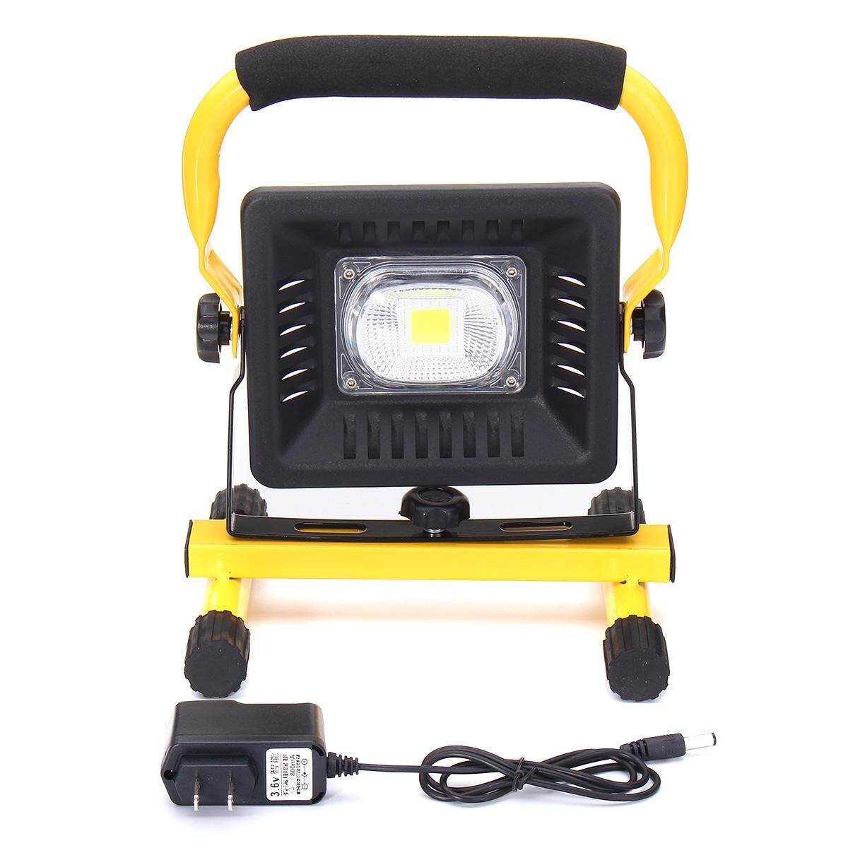 50W LED Portable Rechargeable Flood Light Spot Work Camping Outdoor Lawn Lamp Black - intl