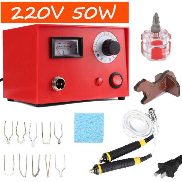 50W Multifunction Pyrography Machine + 2 Burning Pen + 20× Nibs Wood Crafts Tool - intl