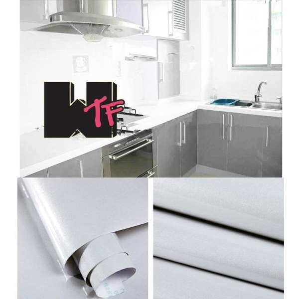 5M Modern Kitchen Cupboard Cabinet Self adhesive Wallpaper Waterproof Vinyl Wall Papers Furniture Wall Stickers PVC DIY Decorative Films