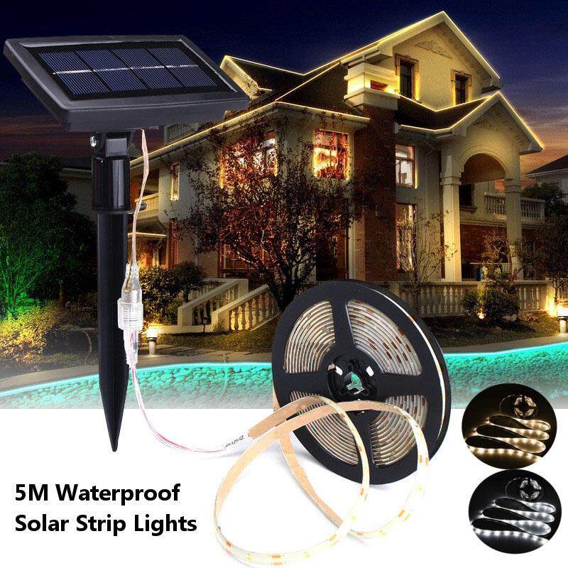 5m/16.4ft Waterproof Solar LED Strip Light Christmas Xmas Outdoor Garden Decor Pure White - intl