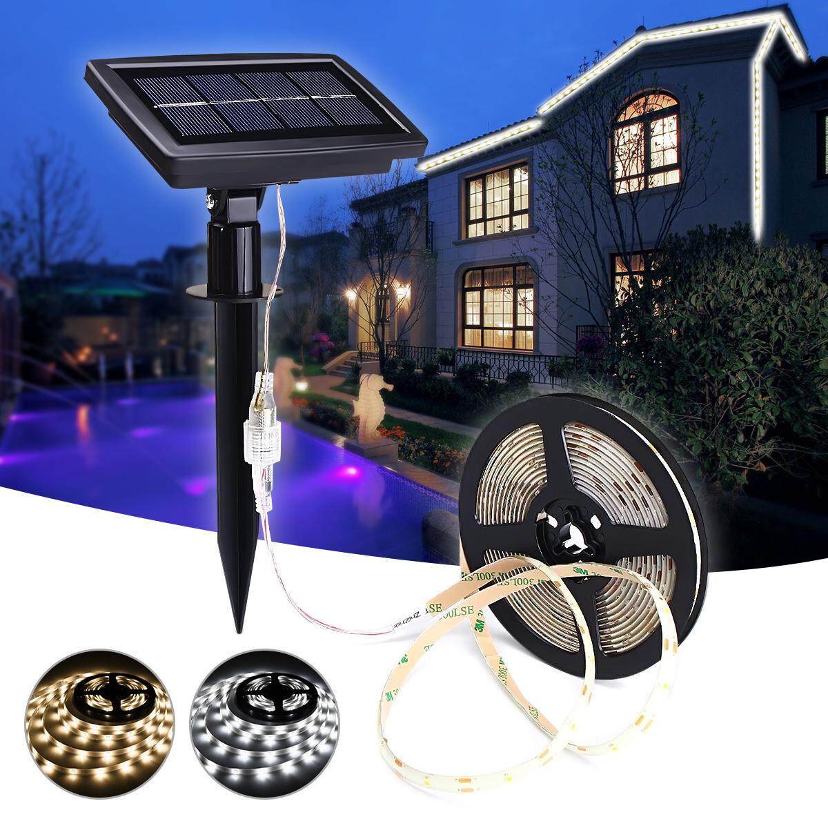 5m/16.4ft Waterproof Solar LED Strip Light Christmas Xmas Outdoor Garden Decor Pure White - intl