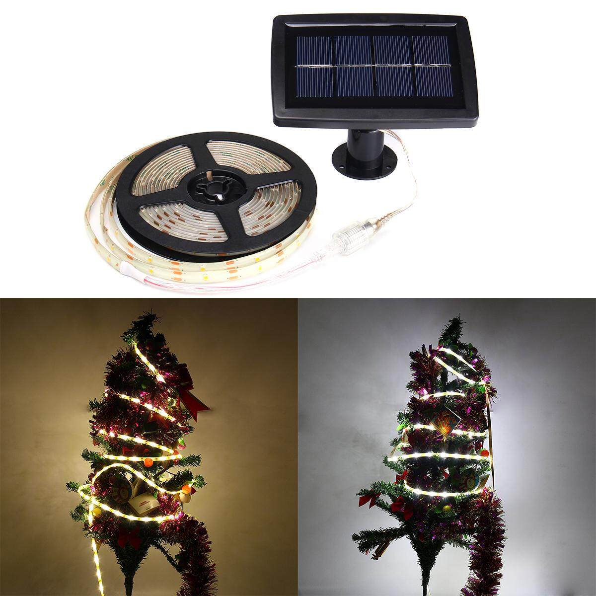 5m/16.4ft Waterproof Solar LED Strip Light Christmas Xmas Outdoor Garden Decor Pure White - intl