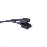 5PCS 4 pin Female Connection Cable Adapter for 5050  RGB Strip Black