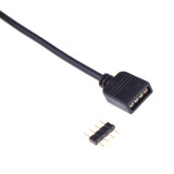 5PCS 4 pin Female Connection Cable Adapter for 5050  RGB Strip Black