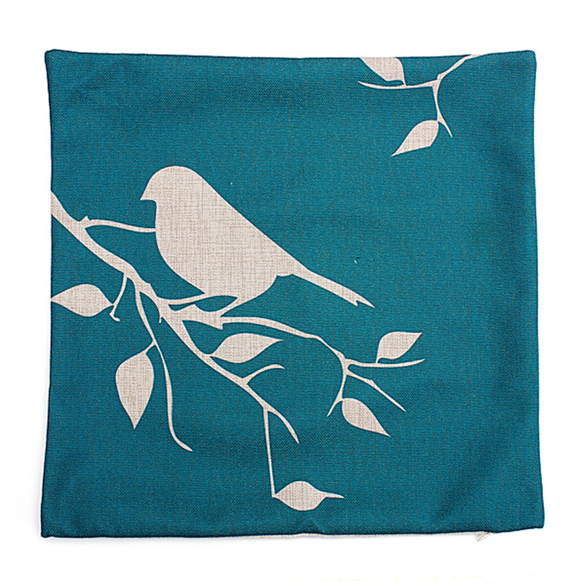 5Pcs Home Decor Vintage Bird Linen Waist Throw Pillow Case Back Cushion Cover Square - intl