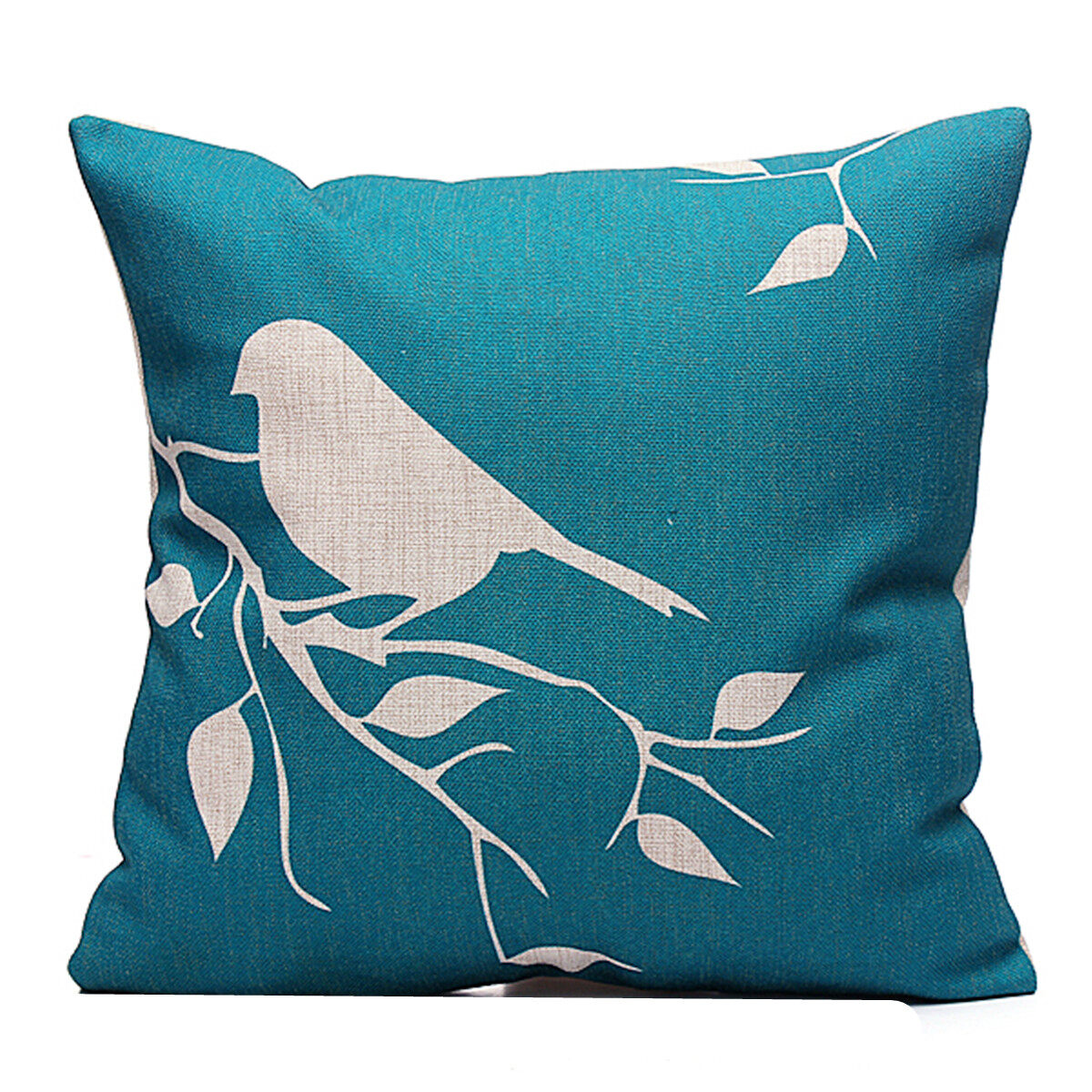 5Pcs Home Decor Vintage Bird Linen Waist Throw Pillow Case Back Cushion Cover Square - intl