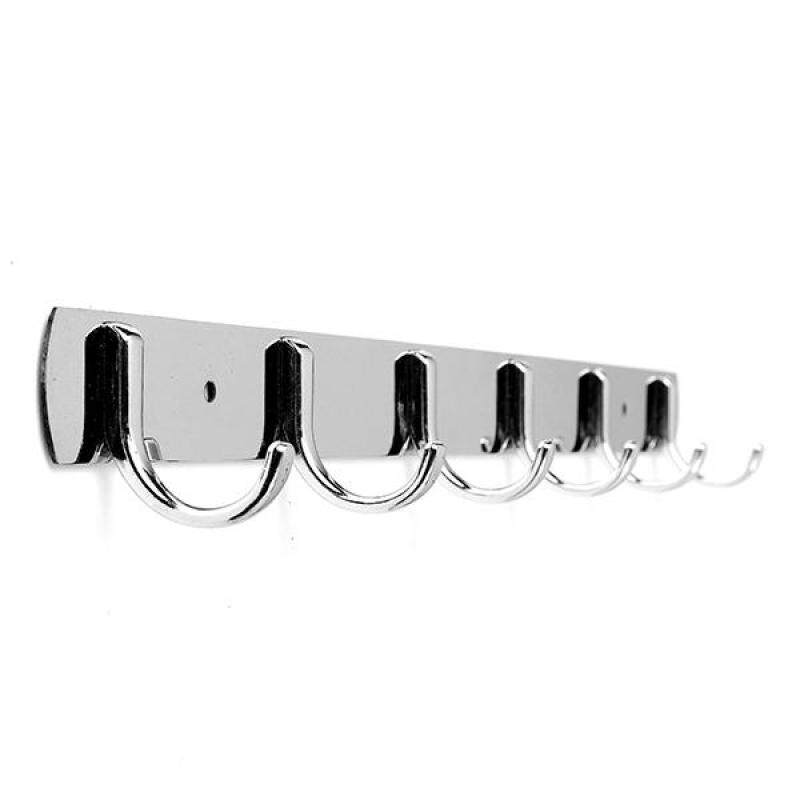 6 Hooks Wall Hanger Clothes Robe Towel Rack Holder Bathroom Door Decor #6 holder