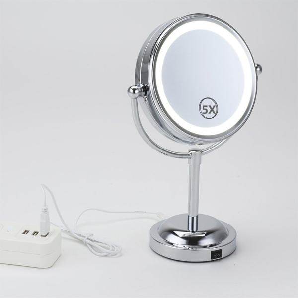 Est Usb Desktop Makeup Best Quality Deals 6 Inch Led Desktop Makeup Mirror With Light Battery Usb Plug Dual Use Make