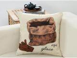 6PCS/Set Retro Tools Printed Cotton Pillowcase Decoration Textile Arts Crafts Car Sofa Cushion Cover Linen Cloth Square Pillow Case