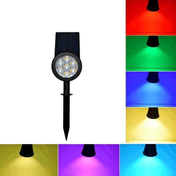 7 LED Solar Powered Fence Light Yard Wall Pathway Outdoor Garden Lamp Waterproof