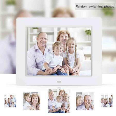 8 inch Digital Photo Frame Electronic Calendar Time Large Font Display - intl